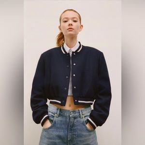 NEW Zara Crop Bomber Jacket